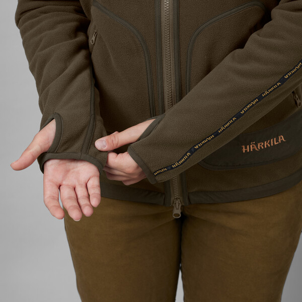Härkila Kamko, veste polaire femme, marron/rouge, taille S