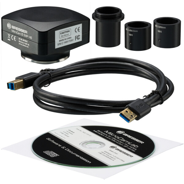 Caméra Bresser MikroCamII 5MP HIS, couleur, CMOS, 2/3'', 3,45 µm, USB3
