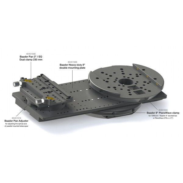 Baader Pan-Adjuster pour ajuster l'axe optique des télescopes montés en parallèle