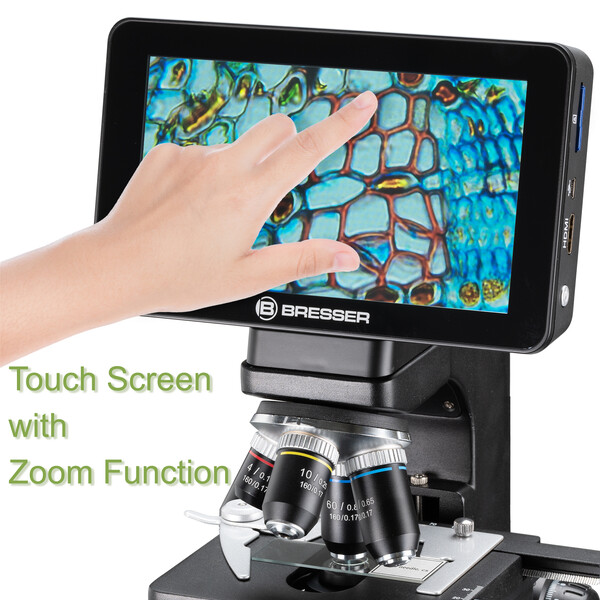 Bresser Microscope LCD Researcher, écran, 40x-600x, DL, LED, 16MP