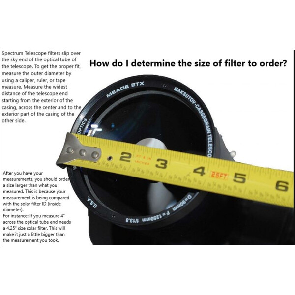Filtre Spectrum Telescope Glass Solar 254mm