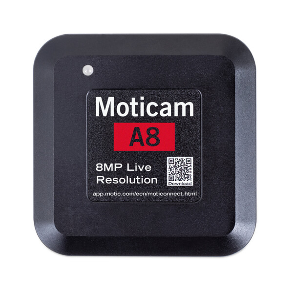Motic Caméra A8, couleur, sCMOS, 1/3", 1,34 µm, 30 images/s, 8 MP, USB 2.0