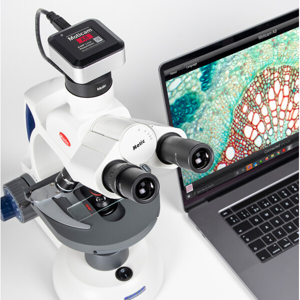 Motic Caméra A8, couleur, sCMOS, 1/3", 1,34 µm, 30 images/s, 8 MP, USB 2.0