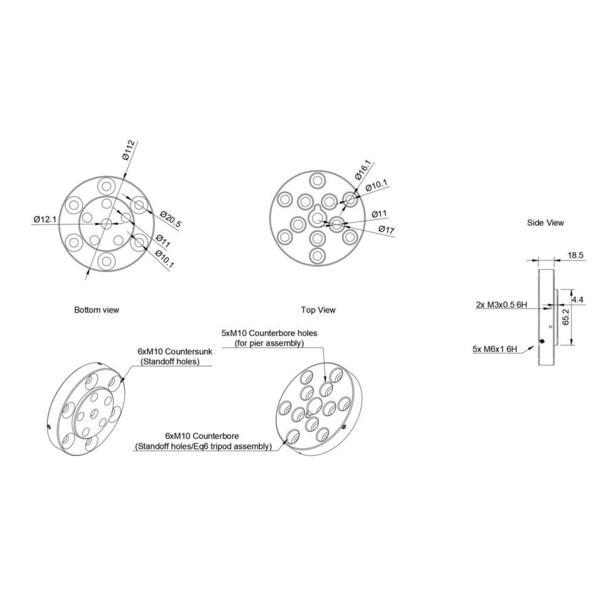 PegasusAstro Adaptateur trépied Universal pour NYX-101