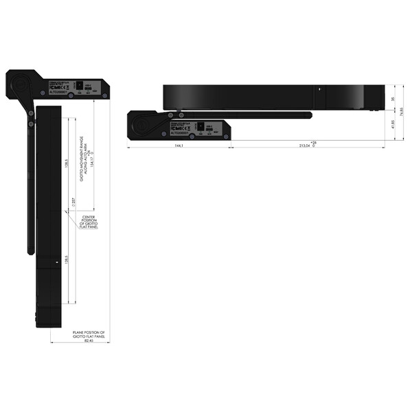 Masque Flatfield PrimaLuceLab GIOTTO 255 ​​avec couvercle télescopique ALTO