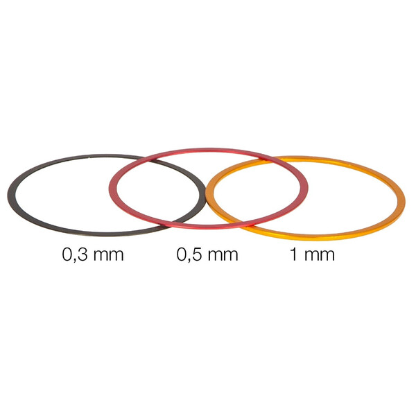 tube allonge Baader Anneaux de réglage fin T2 0,3 / 0,5 / 1 mm