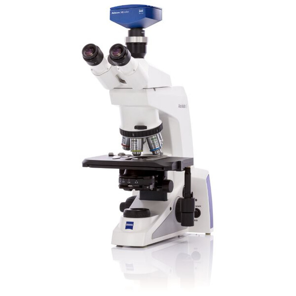 Microscope ZEISS , Axiolab 5, trino, infinity, plan, 10x, 63x, 10x/22, Dl, LED, 10W, avec adaptateur d'appareil photo, Axiocam
