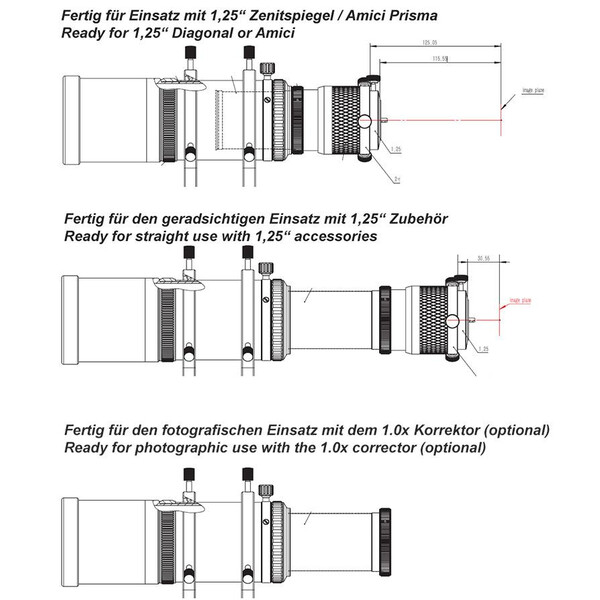 Lunette apochromatique TS Optics AP 60/360 ED TSMPT60 OTA