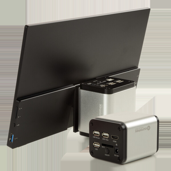 Caméra Euromex VC.3039-HDS, couleur, 1/2,8", 1,45 µm, 60/30 ips, 8 MP, HDMI/USB, écran HD 13 pouces