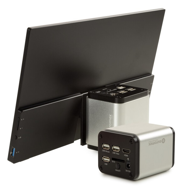 Caméra Euromex VC.3039-HDS, couleur, 1/2,8", 1,45 µm, 60/30 ips, 8 MP, HDMI/USB, écran HD 13 pouces
