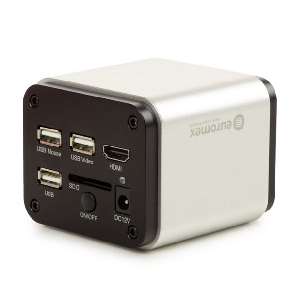 Caméra Euromex VC.3039-HDS, couleur, 1/2,8", 1,45 µm, 60/30 ips, 8 MP, HDMI/USB, écran HD 13 pouces