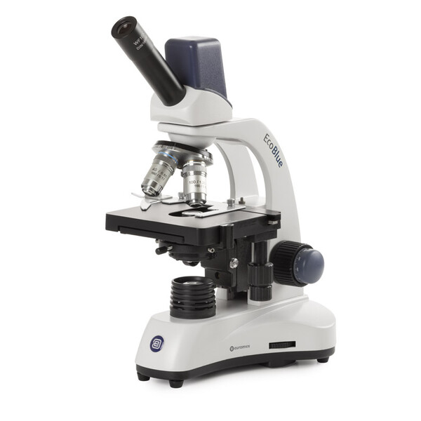 Microscope Euromex EC.1155, mono, numérique, 40x-1000x, DL, LED, 10x/18 mm, Platine à chariot croisé X-Y, 5 MP