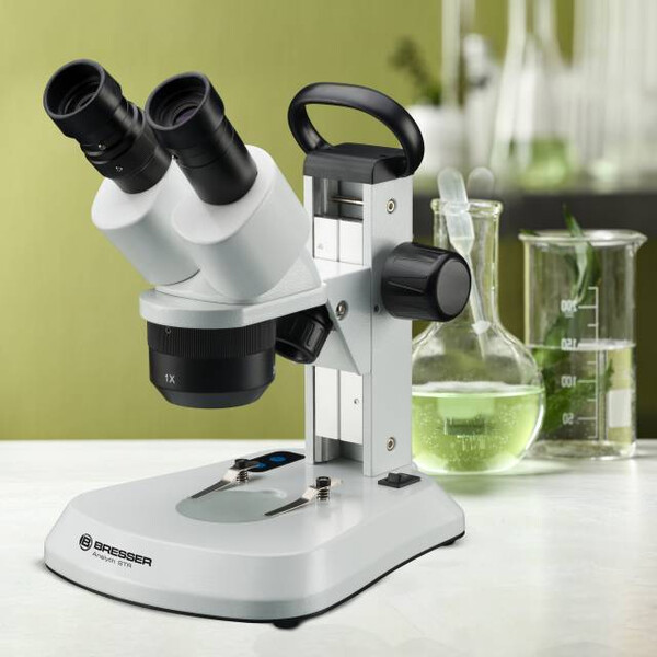 Microscope stéréoscopique Bresser Analyth STR 10x-40x bino ; Greenough ; 50 mm ; 10x/20 ; 10-40x ; LED, caméra, 2 MP