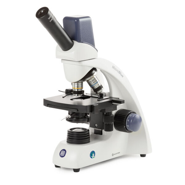 Microscope Euromex MB.1655-1, mono, DIN 160, achro, 40x-600x, 10x/18, Dl, digital, Akku, LED, 1W