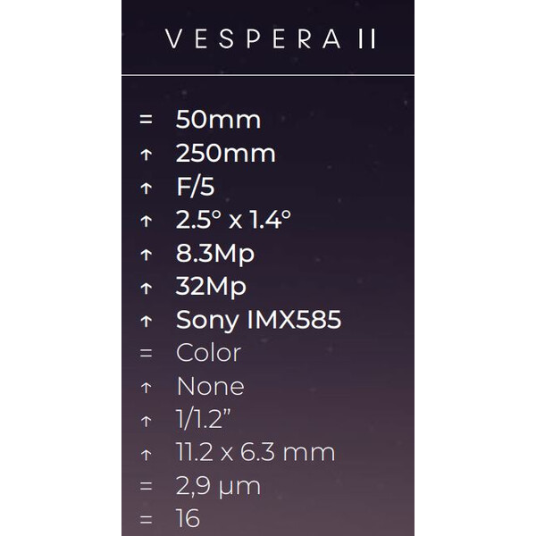Smart Telescope Vaonis AP 50/250 Vespera II