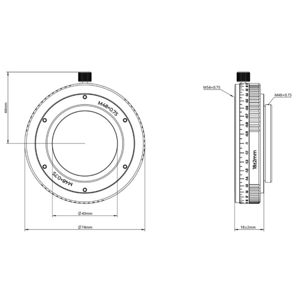 tube allonge Askar Adapter M54/M48 16-20mm