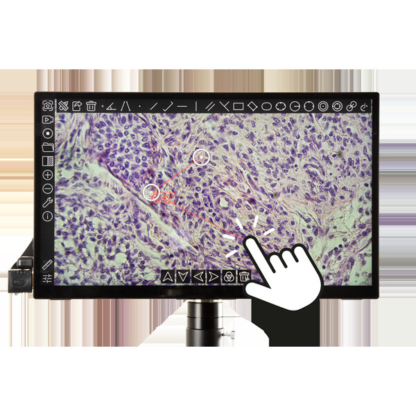 Caméra Euromex VC.3043 HDS, UHD, 8,3 MP, 1/1,8 pouce, capteur couleur 4K, écran tactile 13 pouces, 30 ips HDMI, 20 ips USB