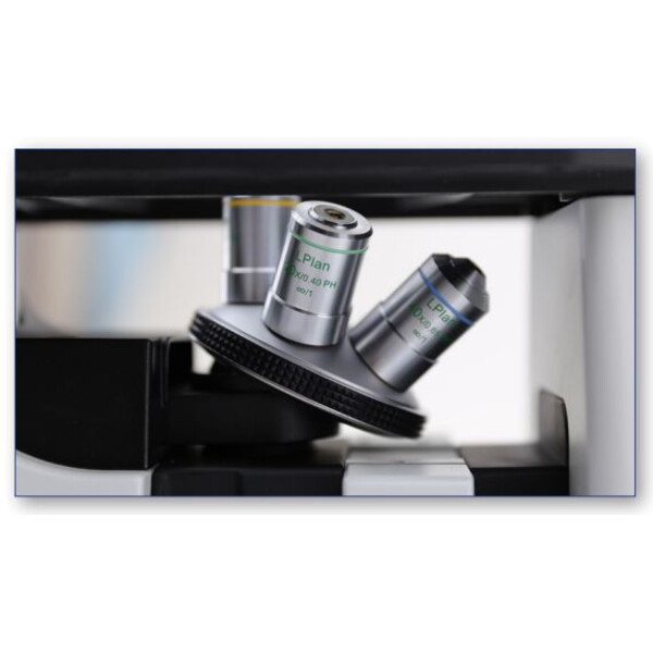 Microscope inversé Optika IM-300, trino, PH, 100-400x, IOS LWD W-PLAN PH, N.A. 0.3, X-LED8
