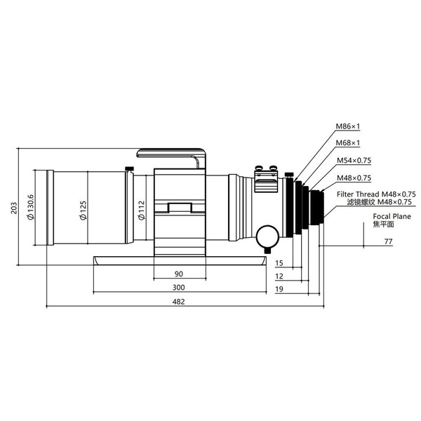 Lunette apochromatique Sharpstar AP 100/550 Z4 OTA
