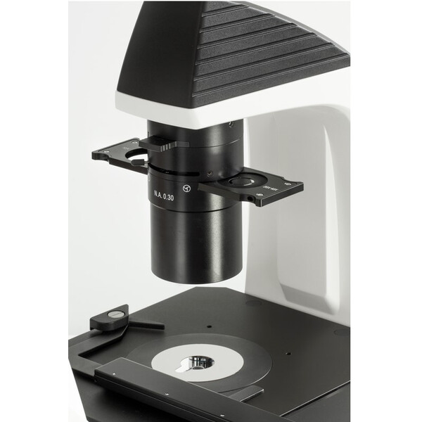 Kern OCM 166, FL, PH, trino, inversé, condenseur Abbe N.A. 0,3 fixe, 10x-40x, 30 W LED, Al, 100 W HBO, Dl