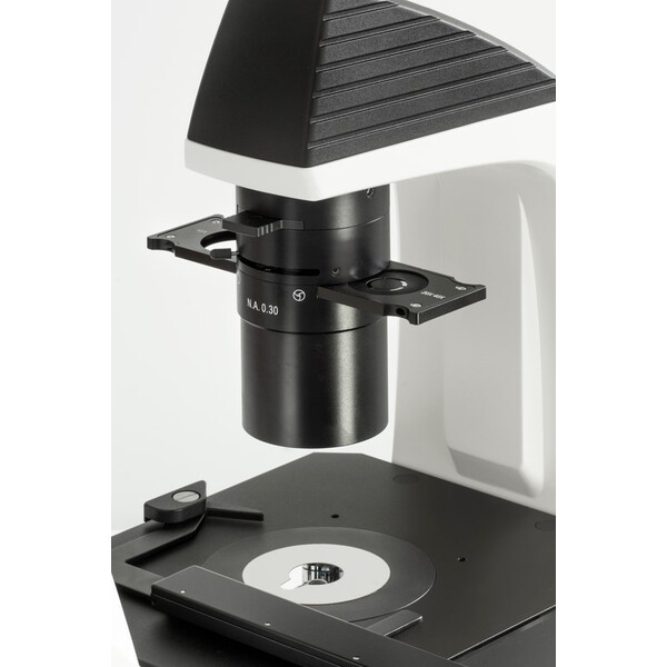 Microscope inversé Kern OCM 167, FL, PH, trino, Abbe-N.A.-0,3-Condenseur fixe, 10x-40x, Al, Dl, 5W LED