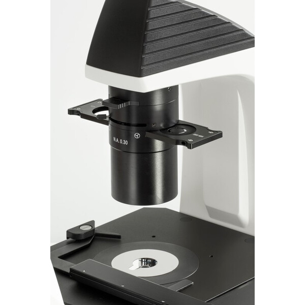 Microscope inversé Kern OCM 168, FL, PH, trino, Condenseur Abbe N.A. 0,3 fixe, 10x-40x, LED 5 W, Al/Dl