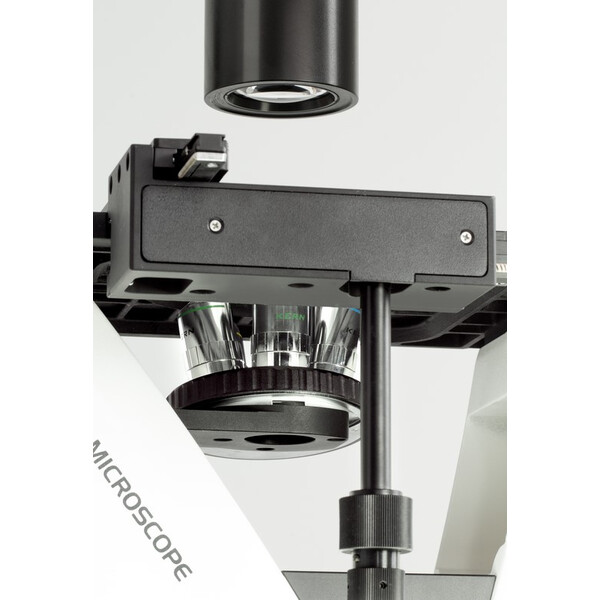 Microscope inversé Kern OCM 168, FL, PH, trino, Condenseur Abbe N.A. 0,3 fixe, 10x-40x, LED 5 W, Al/Dl