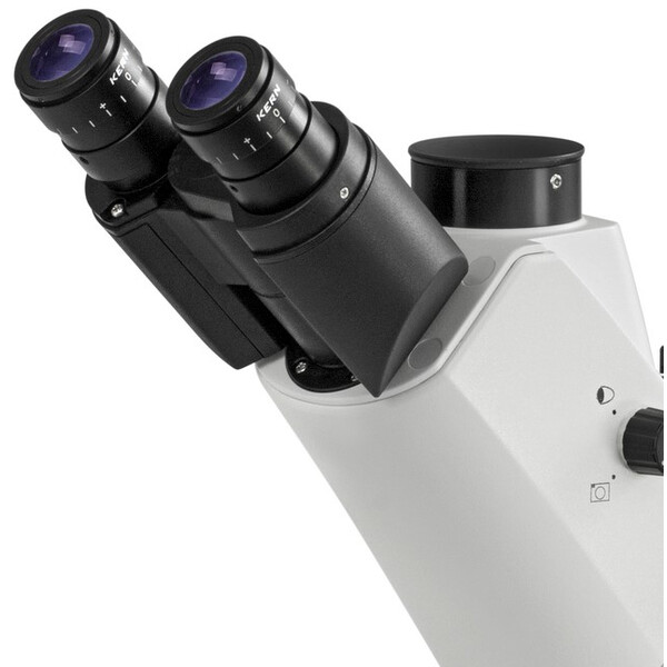 Microscope inversé Kern OCM 168, FL, PH, trino, Condenseur Abbe N.A. 0,3 fixe, 10x-40x, LED 5 W, Al/Dl