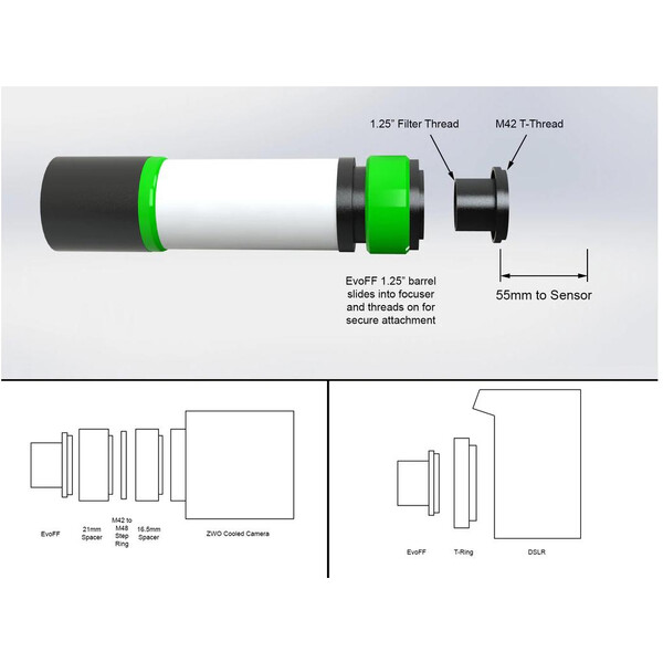 Starizona Flattener Skywatcher EvoGuide 50ED