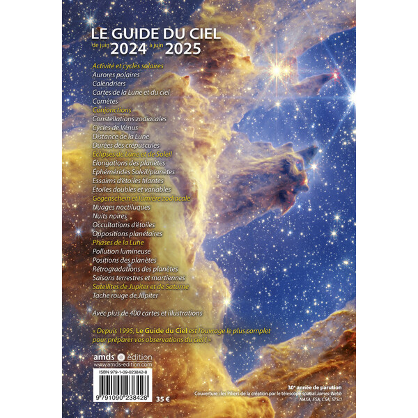 Almanach Amds édition  Le Guide du Ciel 2024-2025