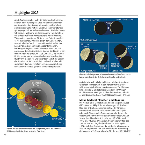 Almanach Kosmos Verlag Was tut sich am Himmel 2025