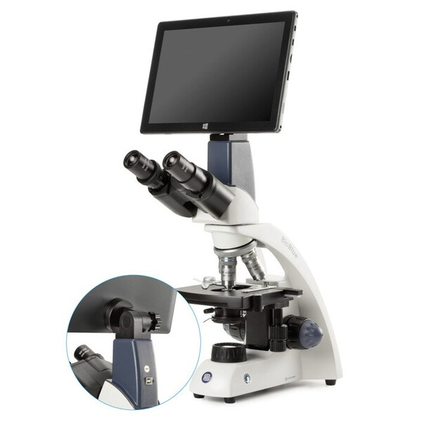 Microscope Euromex BioBlue,  BB.4260-T,  bino, Tablet SMP, 4/10/S40/S100x, mechanical stage, 1 W NeoLED™
