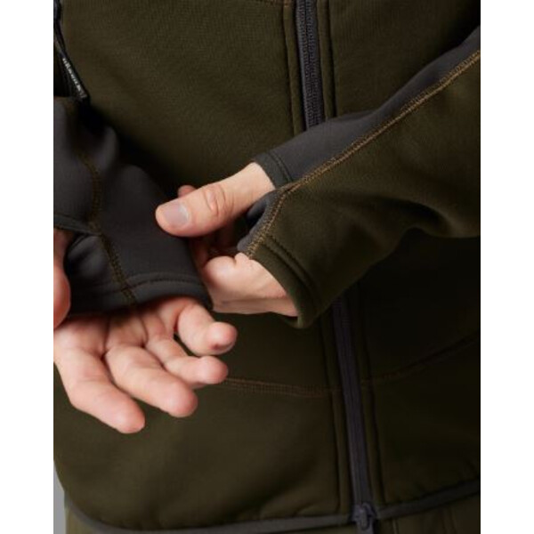 Härkila Deer Stalker Fleece Hoodie , Willow green/Shadow brown Taille XL