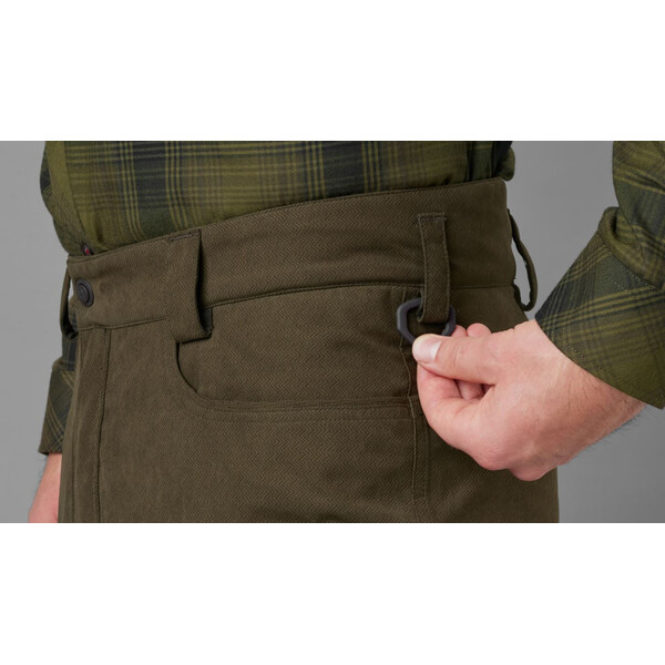 Härkila Pantalon en cuir Driven Hunt HWS, vert saule/marron ombre, taille 52