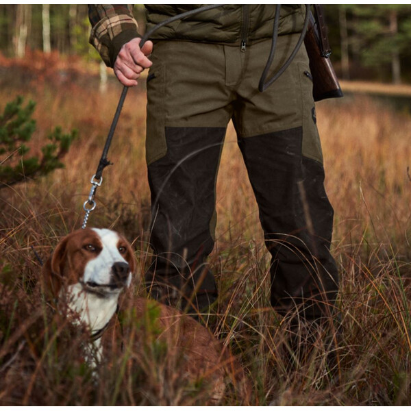 Härkila Pantalon en cuir Driven Hunt HWS, vert saule/marron ombre, taille 52