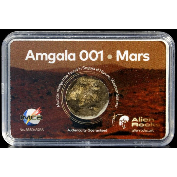 Alien Rocks Météorite martienne Amgala 001 0,4 - 0,69 gramme