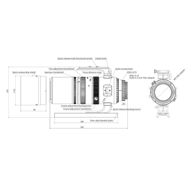 Askar Lunette apochromatique AP 55/264 SQA55 OTA