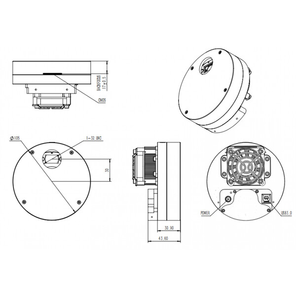 Caméra QHY miniCam8 Mono Combo