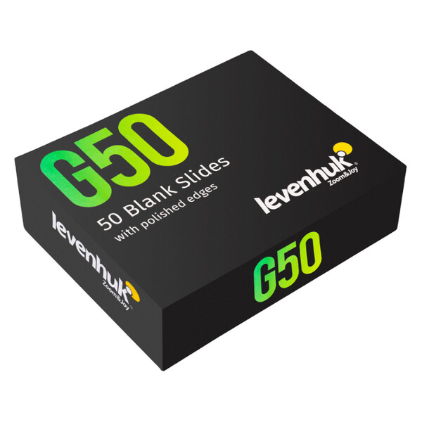 Levenhuk Lames porte-objets G50, 50 pièces
