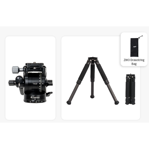 Trépied en carbone ZWO TC20+TH10 Seestar Smart Telescope