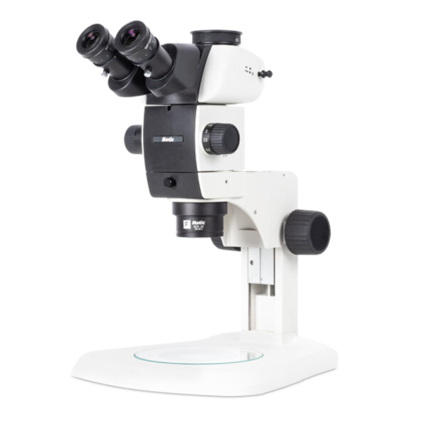 Motic Microscope stéréo zoom SM7TR-P A1X, trino, 8-56X, wd 90 mm, 7:1
