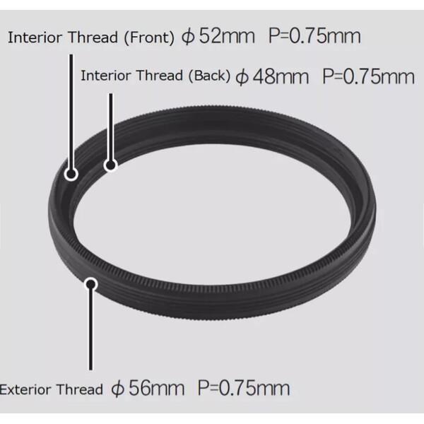 Vixen Adaptateur de filtre M56 pour filetages de filtre M48 mm et M52 mm