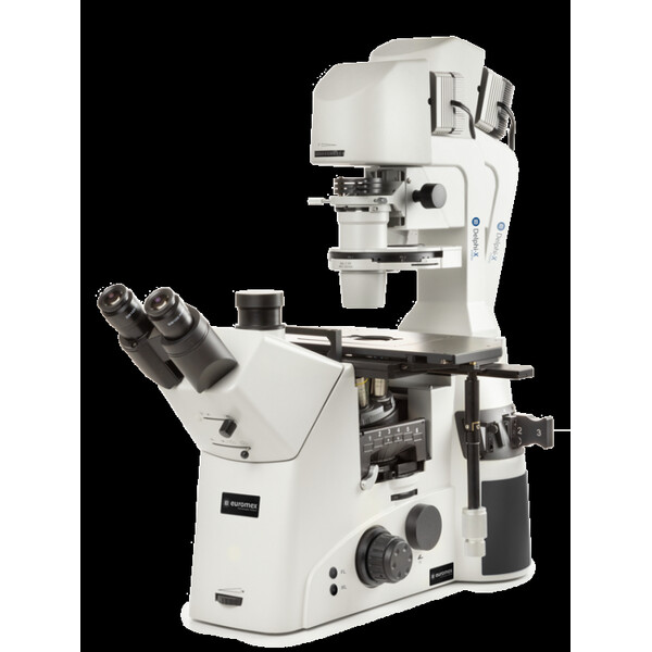 Microscope inversé Euromex DI.1053-PLPHFi, trino, 100-400x, IOS, LED