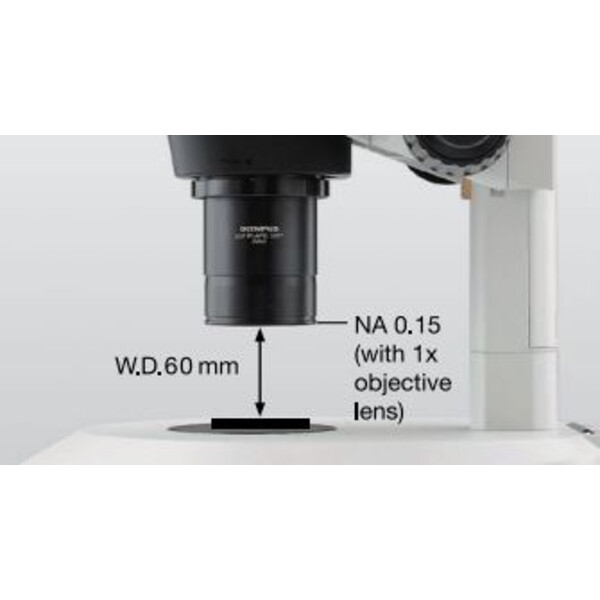 Microscope stéréo zoom Evident Olympus SZX16, trino, 16,4:1, 7-115x, 60 mm, SZX2-ILLTQ LED