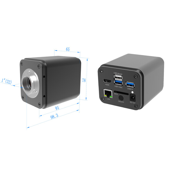 ToupTek caméra ToupCam X8CAM4K 16MPA, couleur, CMOS, 1/1,1", 2,4 µm, 60 ips, 16 MP, HDMI/LAN/USB