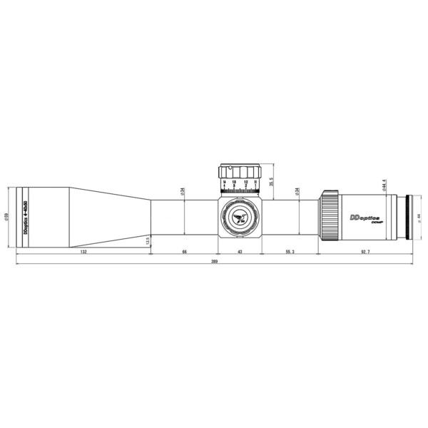 Lunette de tir DDoptics DDMP V10 4-40x50 tacA MOA