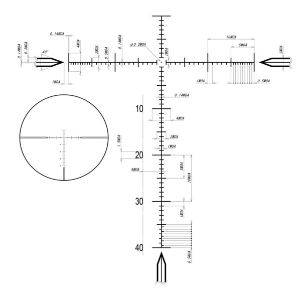 Lunette de tir DDoptics DDMP V6 5-30x56 tacA MOA