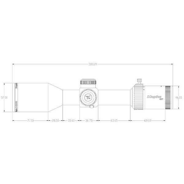 Lunette de tir DDoptics V10 2-20x50 NXT MRAD A4D