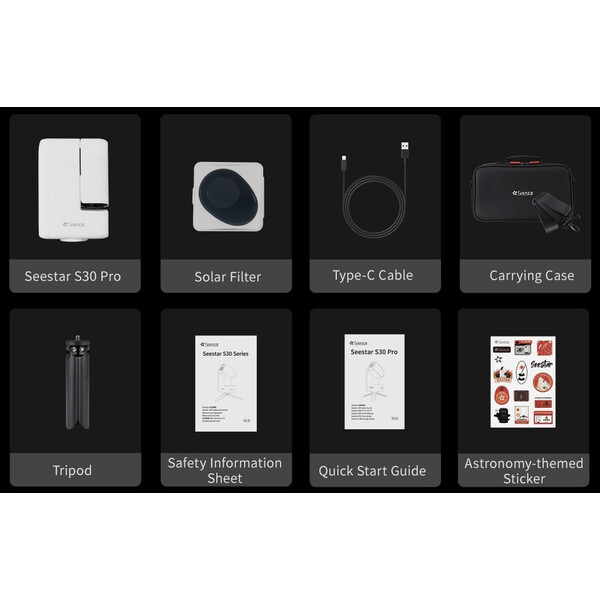Smart Telescope ZWO AP 30/160 Seestar S30 Pro