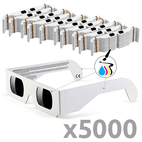 Lunettes pour éclipse solaire Omegon OEM Solar Safe 5 000 pièces.